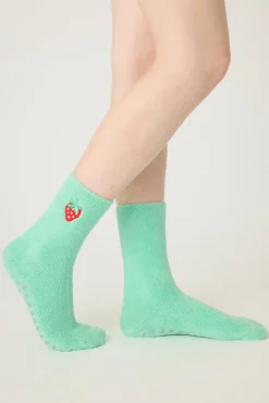 P.J. Salvage Socks | Cotton>Strawberry Terry Mini Crew Socks