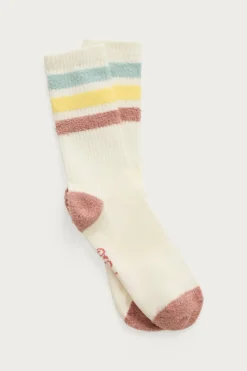 P.J. Salvage Socks | Stripes>Striped Ribbed Crew Socks