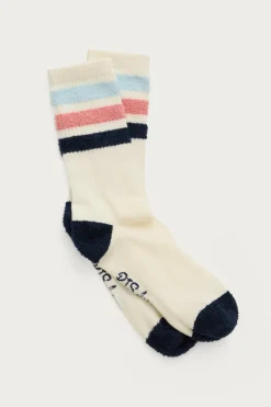 P.J. Salvage Socks | Stripes>Striped Ribbed Crew Socks