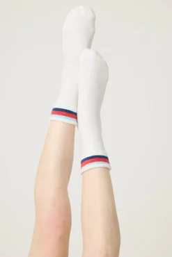 P.J. Salvage Socks | Stripes>Striped Terry Turn-cuff Anklet