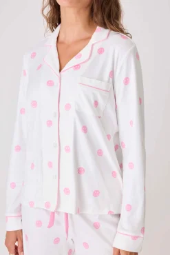 P.J. Salvage Tops | Pointelle>Susan G. Komen Choose Happy Long Sleeve PJ Top