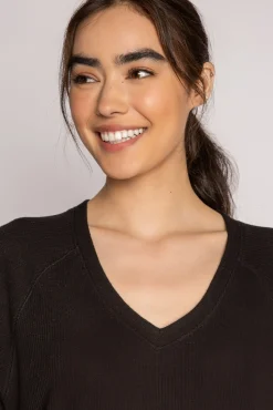 P.J. Salvage Tops | Peachy>Textured Essentials Long Sleeve Top