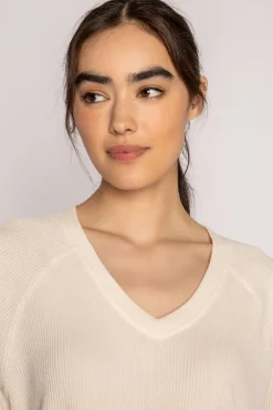 P.J. Salvage Tops | Peachy>Textured Essentials Long Sleeve Top