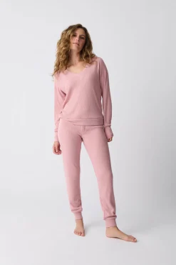 P.J. Salvage Loungewear | Loungewear>Textured Essentials Long Sleeve Top