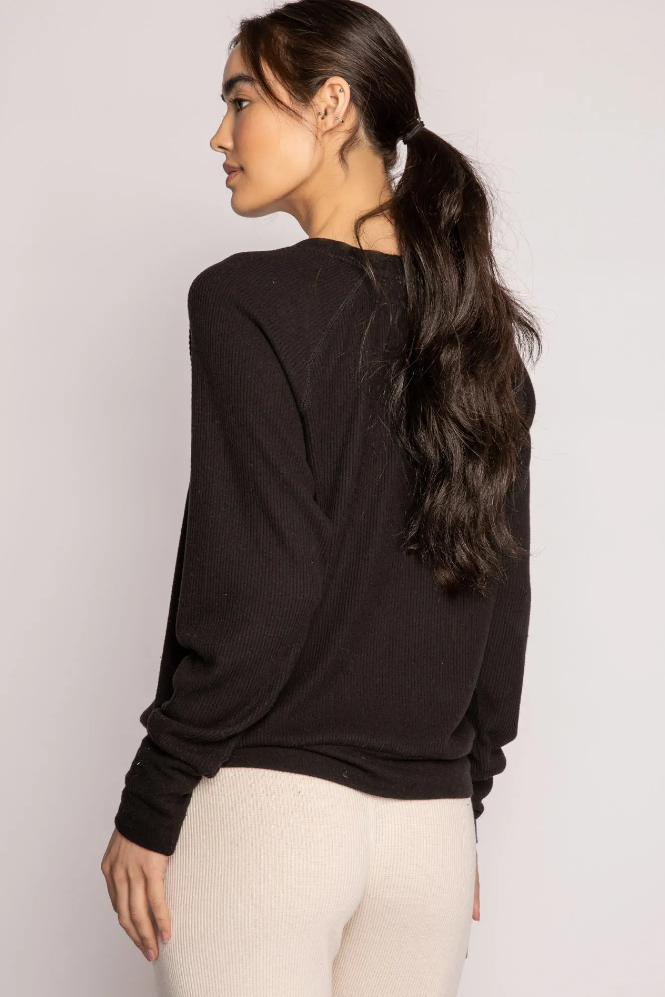 P.J. Salvage Tops | Peachy>Textured Essentials Long Sleeve Top