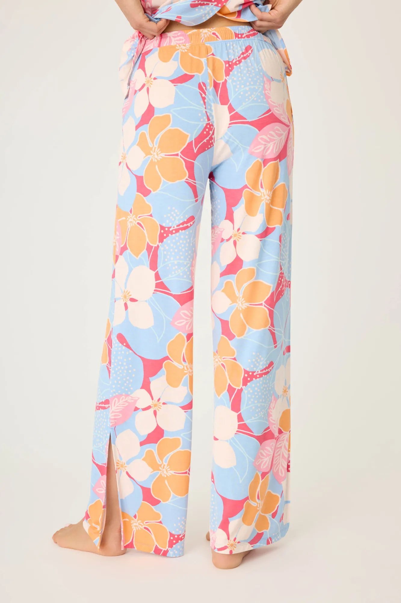 P.J. Salvage Bottoms | Florals & Botanicals>Tropical Dreams Floral Open Leg Pants