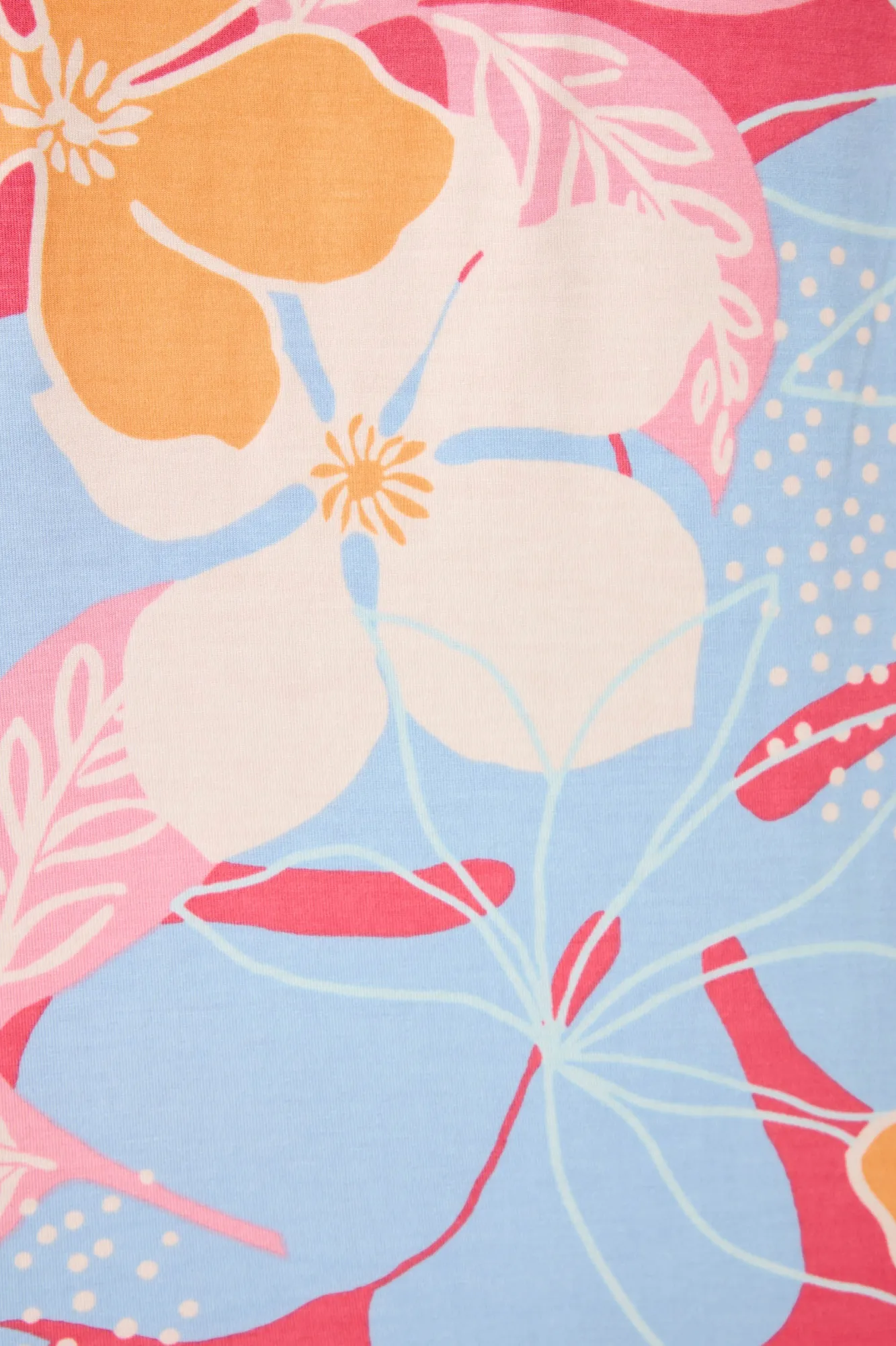 P.J. Salvage Tops | Florals & Botanicals>Tropical Dreams Floral Short Sleeve Top