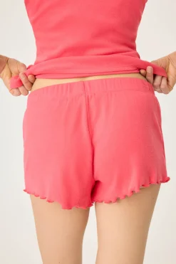 P.J. Salvage Loungewear | Loungewear>Tropical Dreams Lettuce Hem Shorts