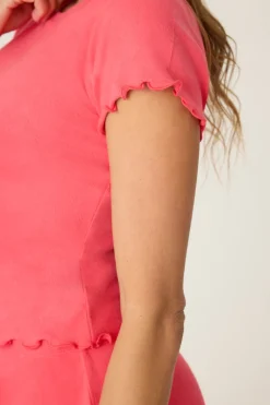 P.J. Salvage Tops | Pointelle>Tropical Dreams Short Sleeve Top
