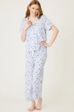Women P.J. Salvage Pj Sets | Pj Sets>Whimsy Shoes Cropped PJ Set
